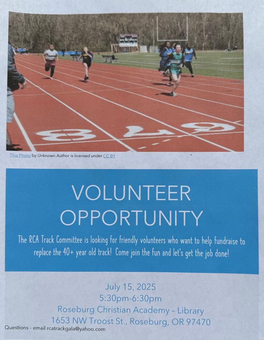 Become a Volunteer for RCA Track Project