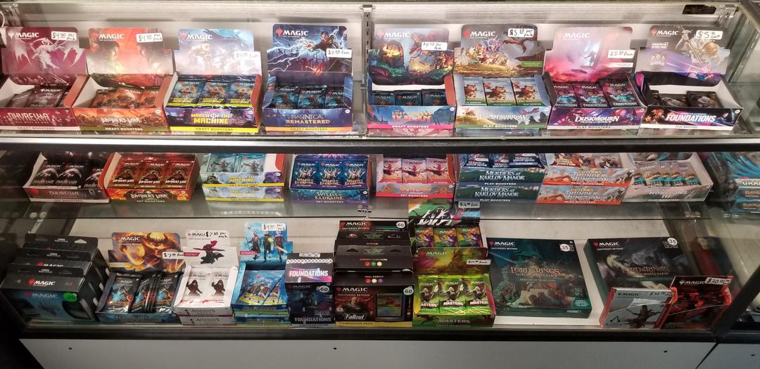 Lots of Magic the Gathering and Pokemon cards in stock!