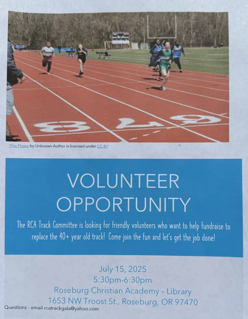 Become a Volunteer for RCA Track Project