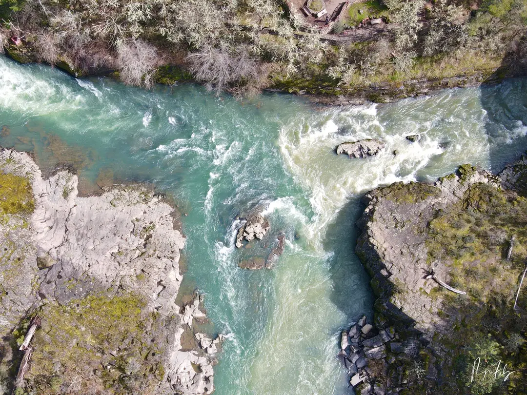 Colliding Rivers Where Two Rivers Collide in Glide Oregon