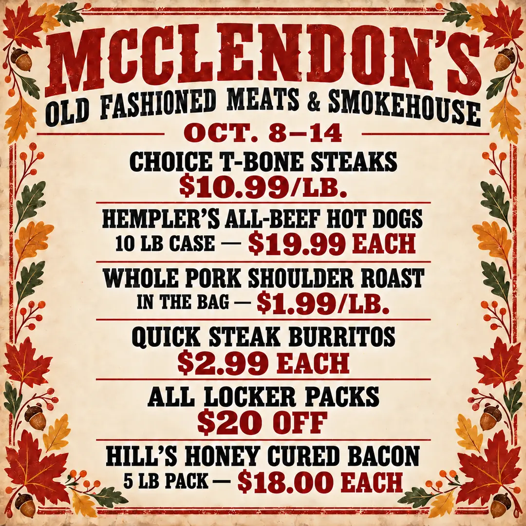 T-bones on sale at McClendon’s