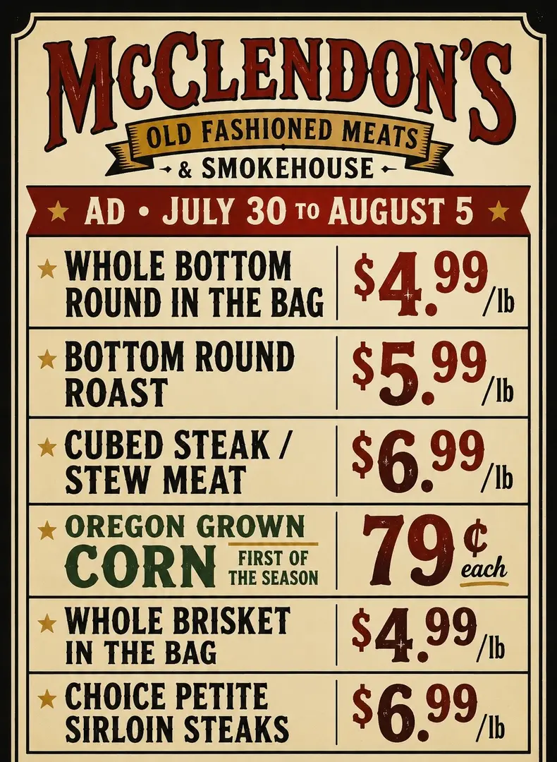 New Weekly Ad Just Dropped at McClendon's Meats