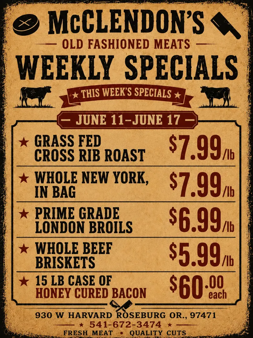 Check Out Our Weekly Specials