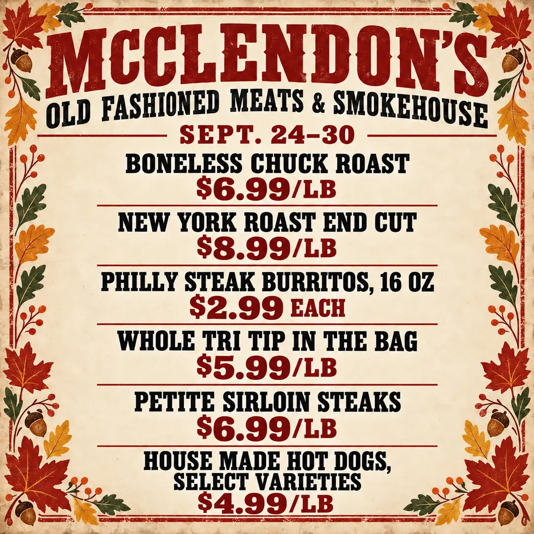 Tri-tip sale at McClendon’s
