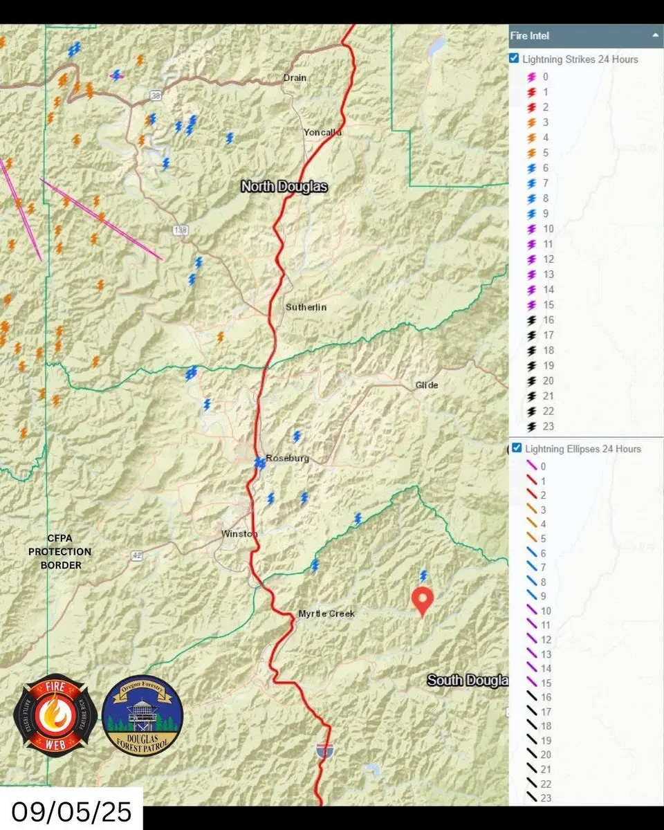 Fire Crews Tackle Fires After Lightning Strikes