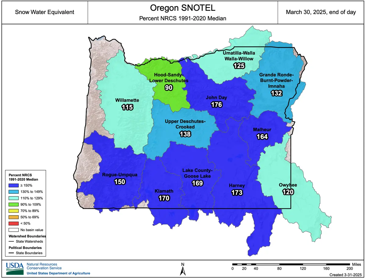 Oregon Drought-Free for the First Time Since 2017
