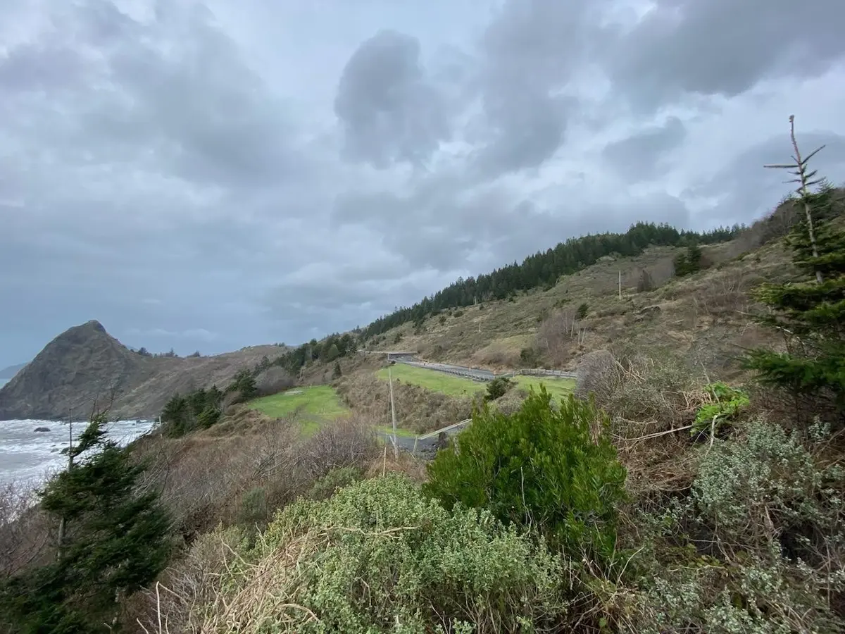 Landslide Closes HWY 101 South of Port Orford