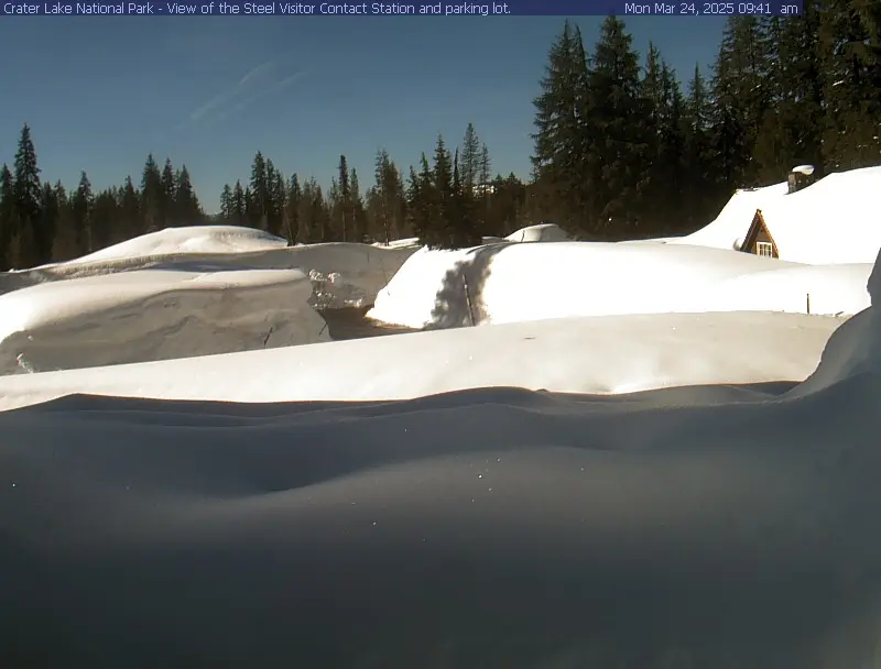 Crater Lake Now Has 13 Feet of Snow, 52 Inches Higher Than Average