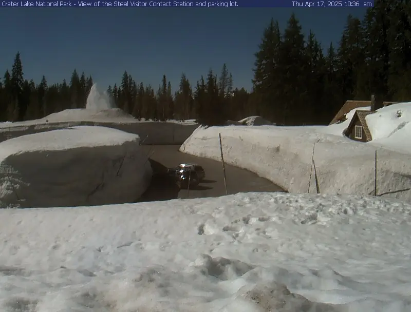 Crater Lake's Snowpack Exceeds Average by 26 Inches