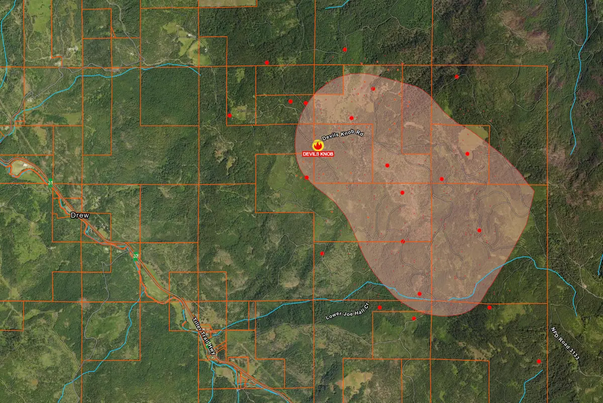 Friday Morning Milepost 98 and Devils Knob Fire Update — Roseburg Tracker