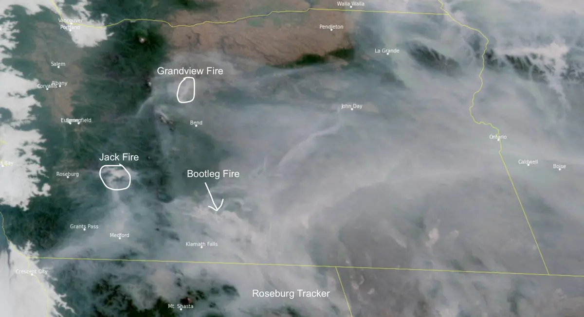 Jack Fire Grows to 12,533 Acres — Roseburg Tracker