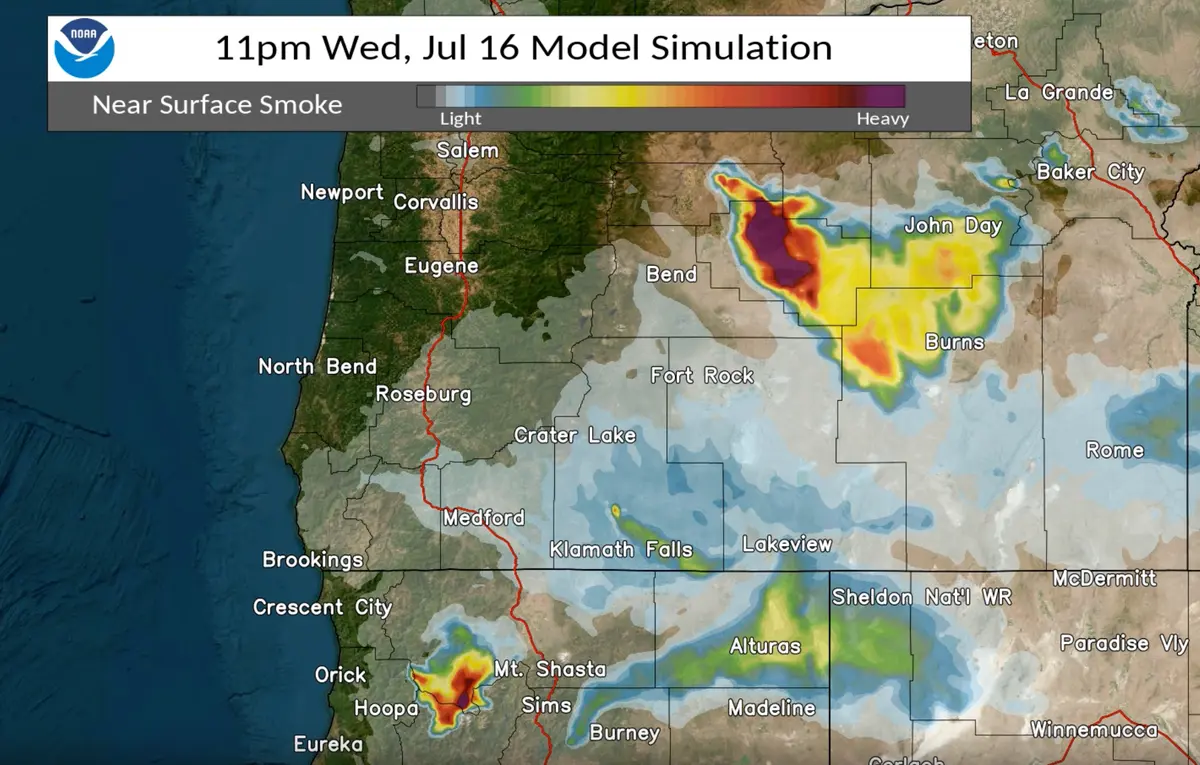 Drift Smoke in Roseburg from Cram Fire — Roseburg Tracker