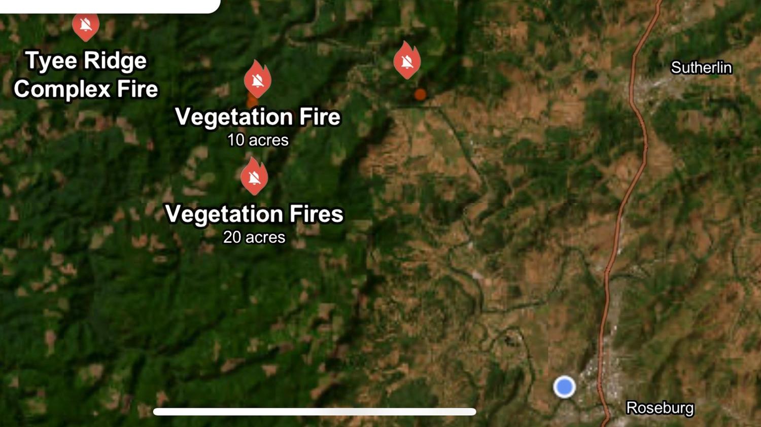 Tyee Ridge Complex Fire NW of Roseburg — Roseburg Tracker