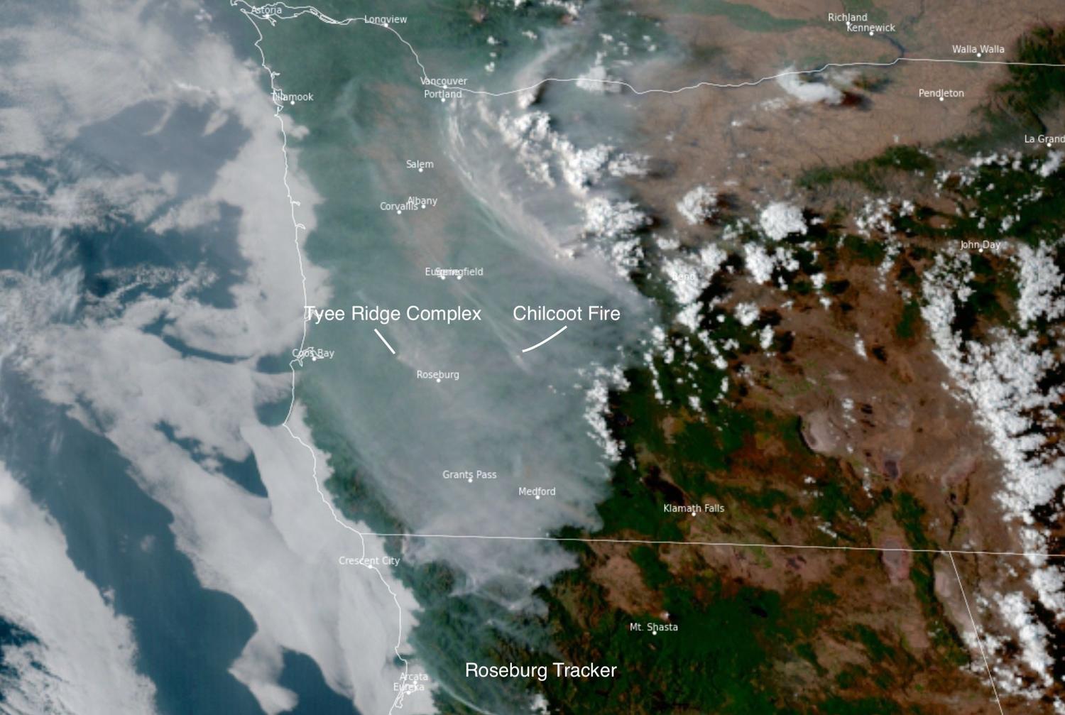 Tyee Ridge Complex Fire Jumps to 1,000 Acres — Roseburg Tracker