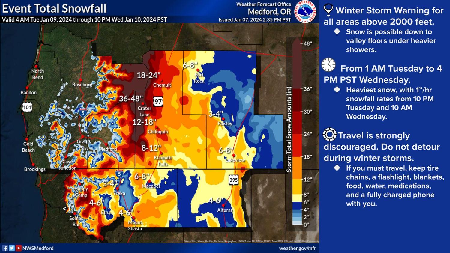 Winter Storm Warning For Central Douglas County Tuesday & Wednesday ...