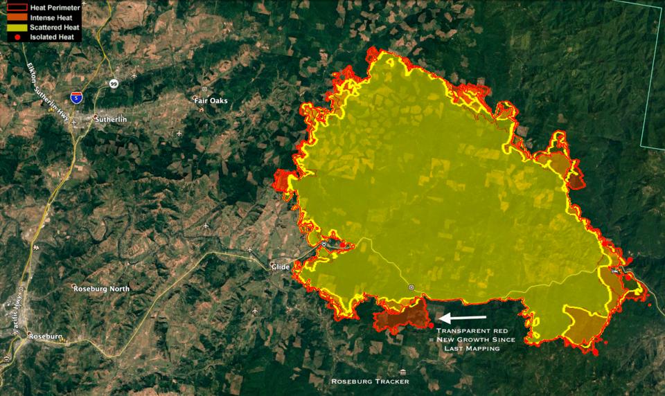 Friday Morning Archie Creek Fire Perimeter Maps Sept 11th — Roseburg ...
