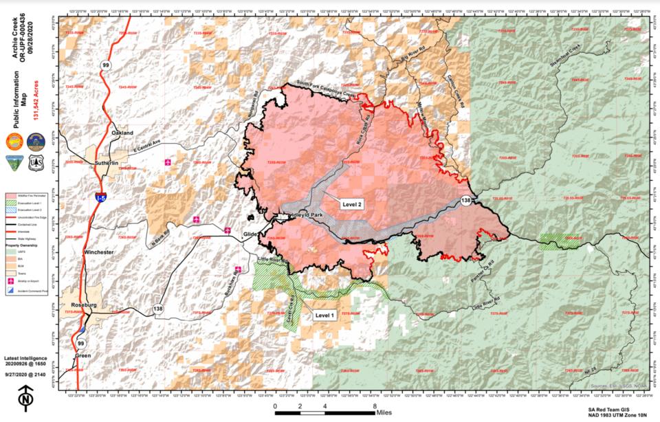 Archie Creek and Thielsen Fire Update - Sept 28; Both Fires 69% ...