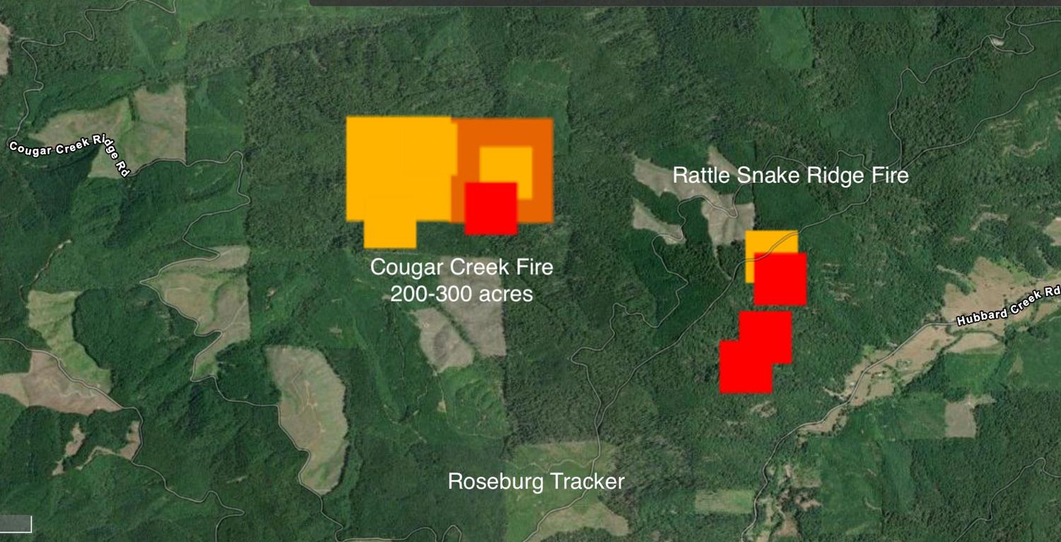 Cougar Creek Fire Jumps to Over 200 Acres, Evacuation Notices Issued ...