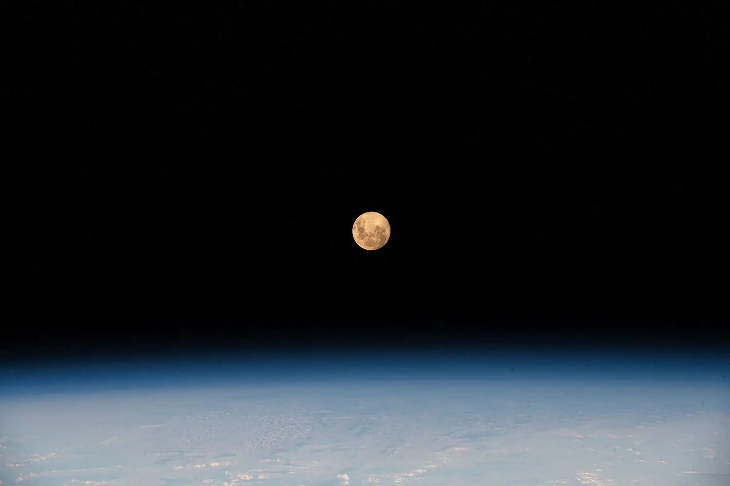 Super Moon As Seen From the International Space Station 