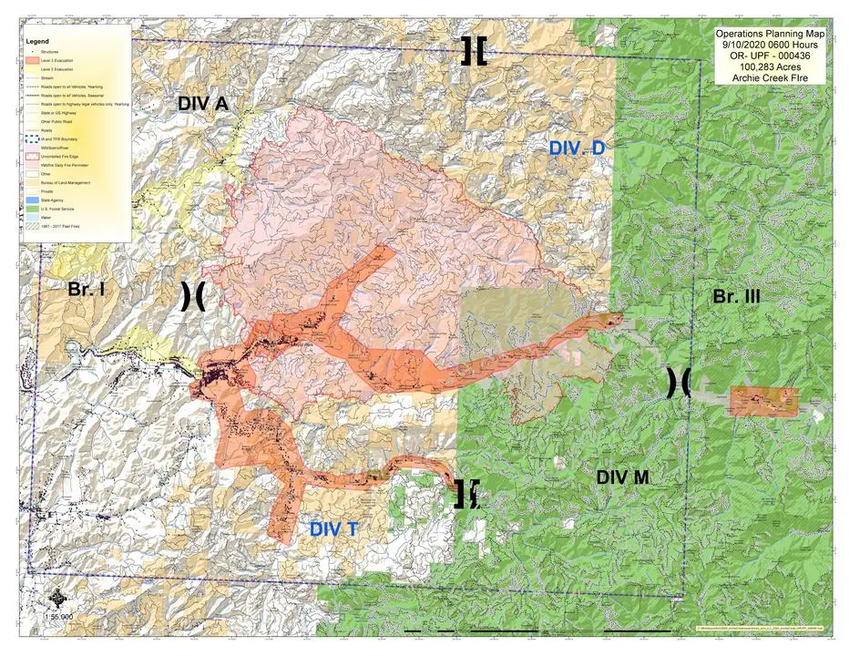 Thursday Morning Archie Creek Fire Update 9:45 am — Roseburg Tracker