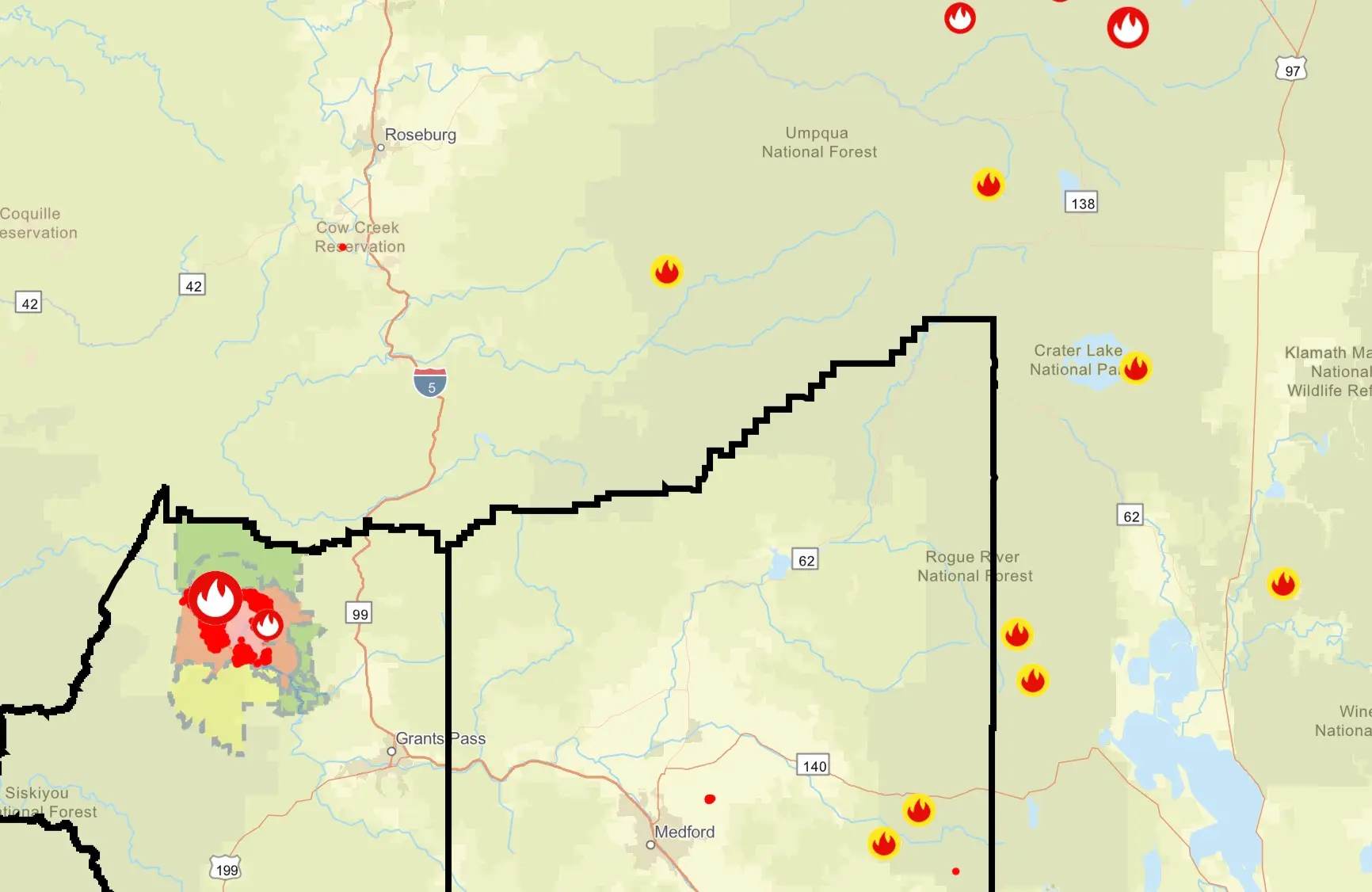 6 New Fires Start in Douglas County — Roseburg Tracker