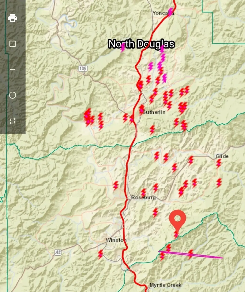 DFPA Responds to Lightning Strikes in Douglas County — Roseburg Tracker
