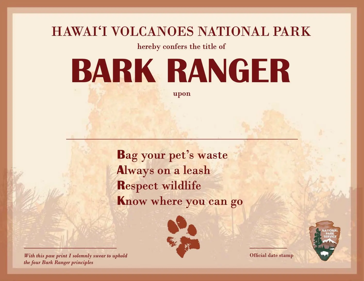 New Bark Ranger Program! Where to take pets in Hawaiʻi Volcanoes ...